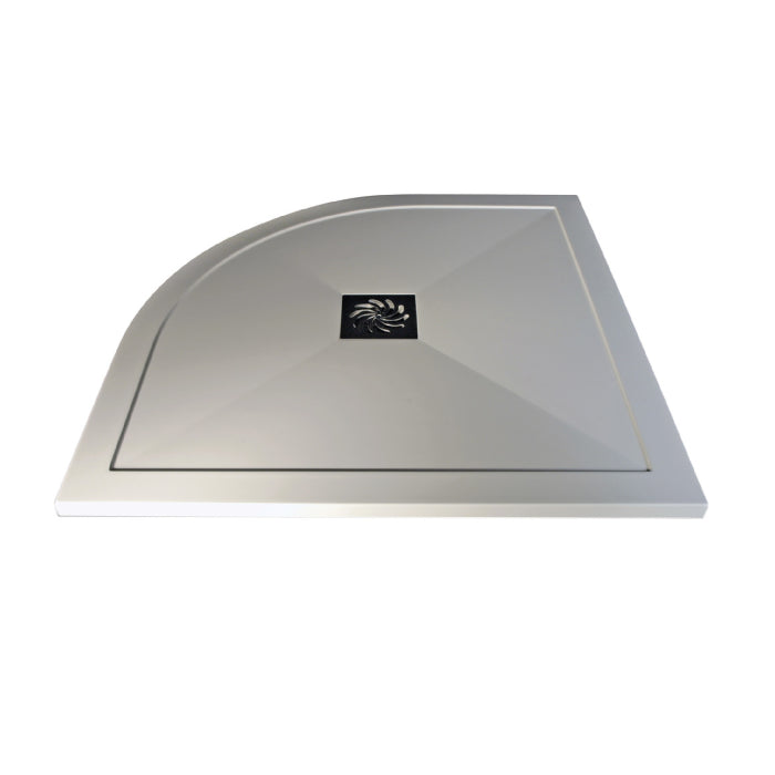 Dezine 25mm Quadrant Slim Shower Tray, Center Waste-800mm x 800mm