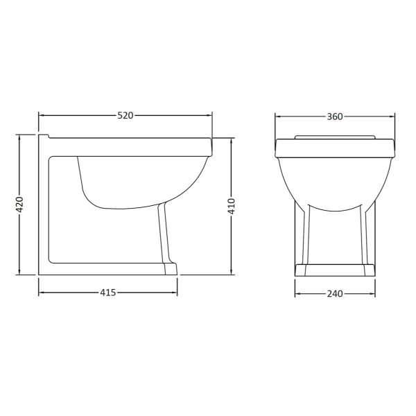 Dezine Camel Back To Stort Toilet with Seat