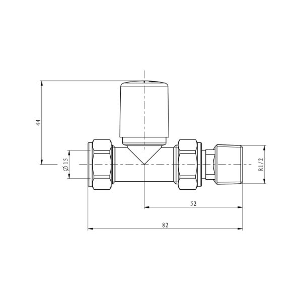 Dezine Designer Straight Towel Rail Valves Pair - Chrome