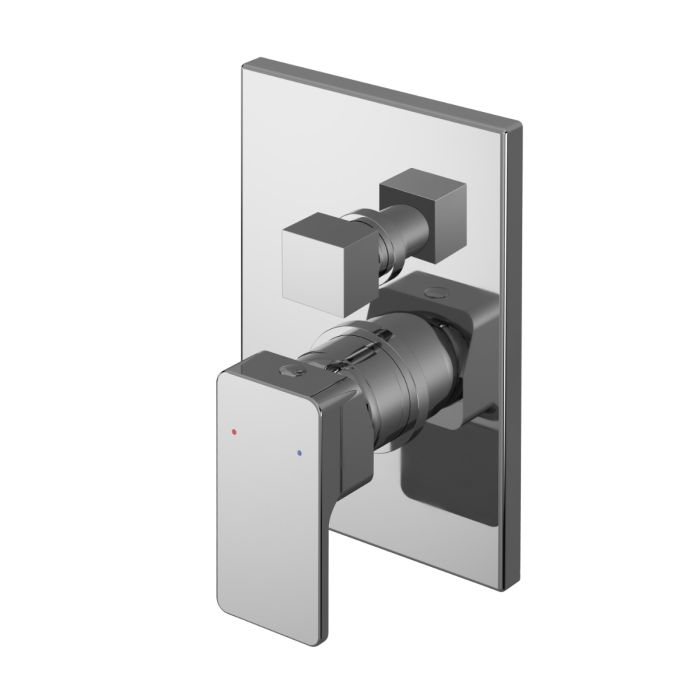 Dezine Cubo Pure Concealed Manual Shower Valve with Diverter