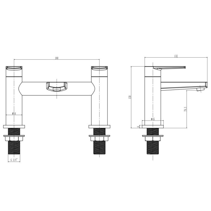 Dezine Rhine Bath Filler